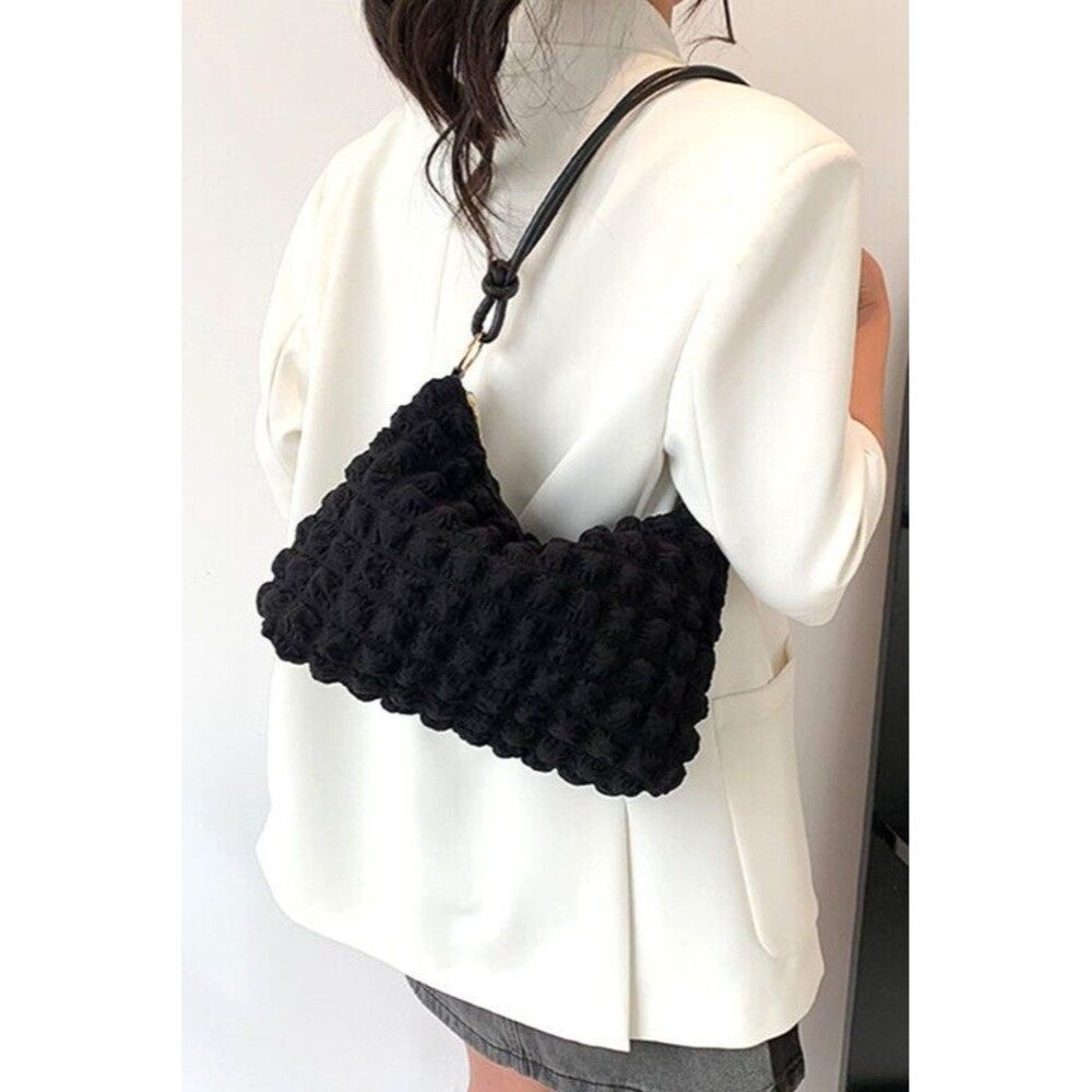 CLOUD PUFFY PLEATED CROSSBODY SHOULDER BAG